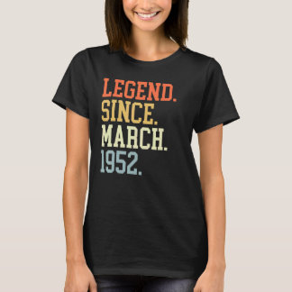 Legend Since March 1952 For Men Women March 1952 T-Shirt