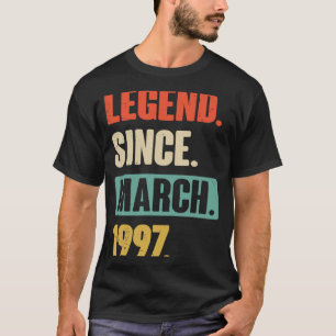 Legend Since March 1997 Birthday 26th Decoration T-Shirt