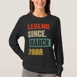 Legend Since March 2000  Birthday 23rd Decoration T-Shirt