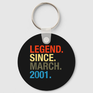Legend Since March 2001 Bday Gifts 21st Birthday Key Ring