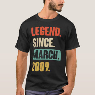 Legend Since March 2009  Birthday 14th Decoration T-Shirt