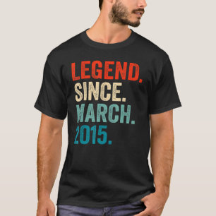 Legend Since March 2015 8th Birthday  8 Years Old  T-Shirt