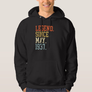 Legend Since May 1937 For Men Women May 1937 Hoodie