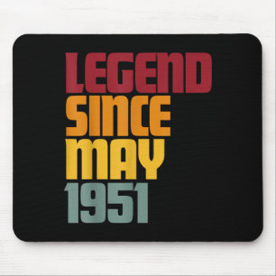Legend since may 1951 75th birthday - vintage funn mouse pad