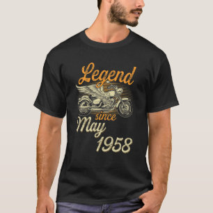 Legend Since May 1958 Age 64Th Birthday Motorcycle T-Shirt