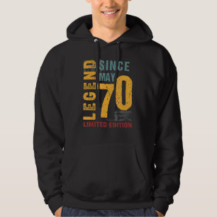 Legend Since May 1970  For 52 Years Old 52th Birth Hoodie