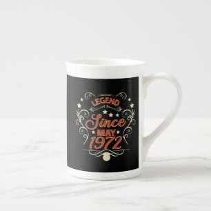 Legend Since May 1972. 50th birthday sayings Bone China Mug
