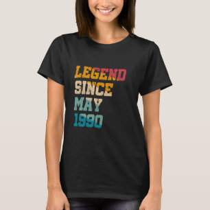 Legend Since May 1990 Funny 35 Years Old Retro 35t T-Shirt