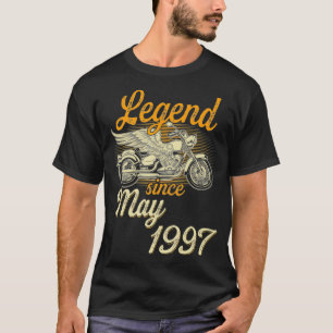 Legend Since May 1997 Age 25th Birthday Motorcycle T-Shirt