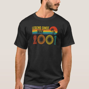 Legend Since May 2001 21st Birthday 21 Years Old V T-Shirt