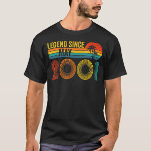 Legend Since May 2001 21st Birthday 21 Years Old V T-Shirt