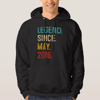 Legend Since May 2016 7th Birthday Gifts 7 Year Ol Hoodie