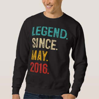 Legend Since May 2016 7th Birthday Gifts 7 Year Ol Sweatshirt
