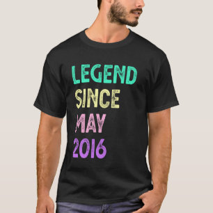 Legend Since May 2016 9th Birthday Boys Girls T-Shirt