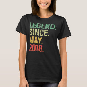 Legend Since May 2018 4 Years Old Boy 4th Birthday T-Shirt