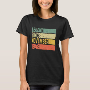 Legend Since November 1948 74 Years Old 74th Birt T-Shirt