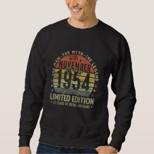 Legend Since November 1954 Retro 70th Birthday Mad Sweatshirt