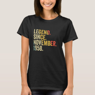 Legend Since November 1958 64 Years Old 64th Birt T-Shirt