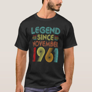 Legend Since November 1961 61st Birthday Retro 61  T-Shirt