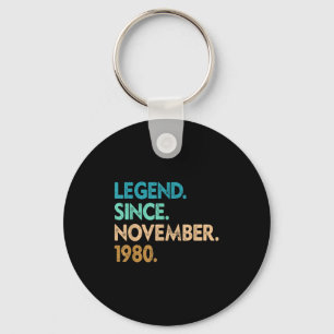 Legend Since November 1980 Apparel Key Ring