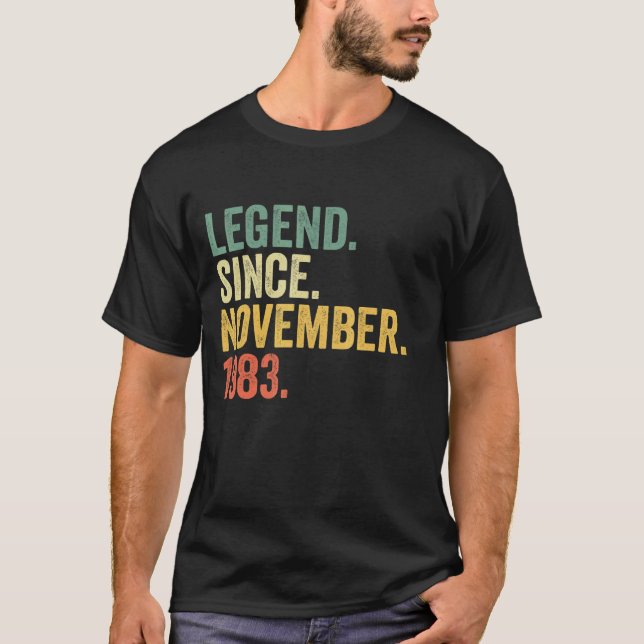 Legend Since November 1983 39 Years Old  39th Birt T-Shirt (Front)