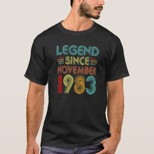 Legend Since November 1983 39th Birthday Retro 39  T-Shirt
