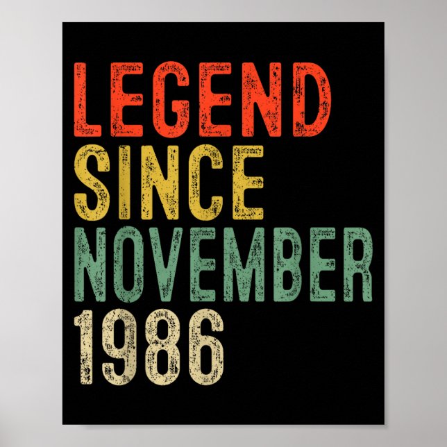 Legend Since November 1986 &#; th Birthday &#;  Ye Poster (Front)