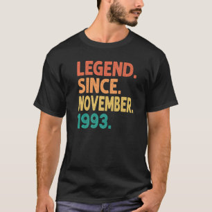 Legend Since November 1993 29th Birthday Retro 29 T-Shirt