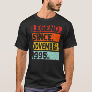 Legend Since November 1995 27th Birthday Vintage Y T-Shirt
