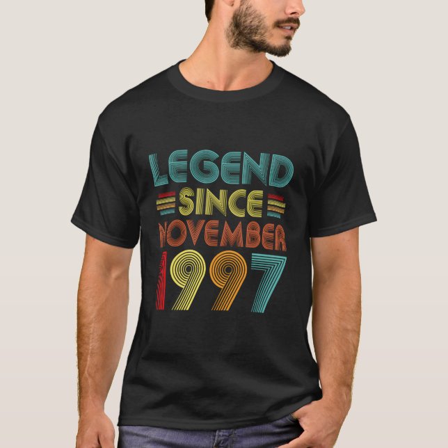 Legend Since November 1997 Birth Of Birthday Gifts T-Shirt (Front)