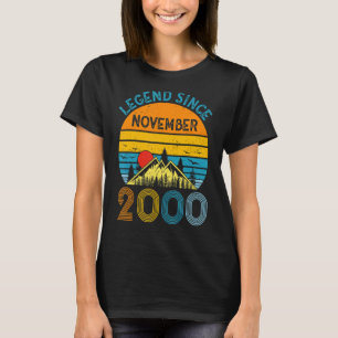 Legend Since November 2000 22nd Birthday 22 Years T-Shirt