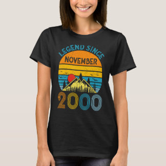 Legend Since November 2000 22nd Birthday 22 Years  T-Shirt