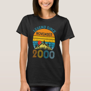 Legend Since November 2000 22nd Birthday 22 Years T-Shirt