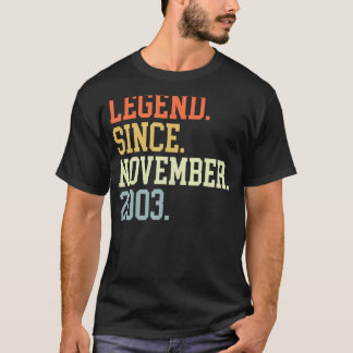 Legend Since November 2003 For Men Women November  T-Shirt