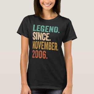 Legend Since November 2006 16 Years Old 16th Birth T-Shirt