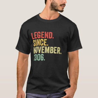 Legend Since November 2006 16th Birthday  16 Years T-Shirt