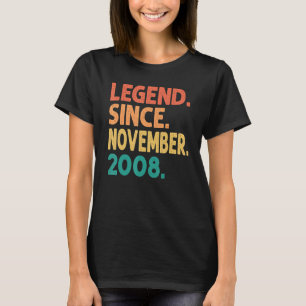 Legend Since November 2008 14th Birthday Retro 14 T-Shirt