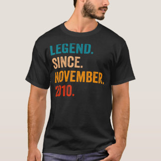 Legend Since November 2010 12th Birthday  12 Years T-Shirt