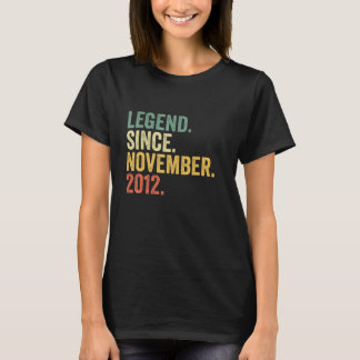 Legend Since November 2012 10th Birthday  10 Years T-Shirt