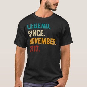 Legend Since November 2017 5th Birthday  5 Years O T-Shirt