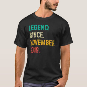 Legend Since November 2019 3rd Birthday  3 Years O T-Shirt