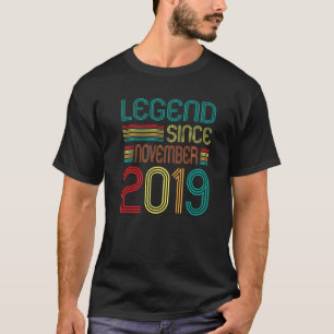 Legend Since November 2019 Retro 3 Years Old 3rd B T-Shirt