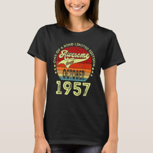 Legend Since October 1957 Retro Vintage Birthday T-Shirt