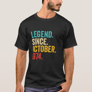 Legend Since October 1974 48 Years Old  48th Birth T-Shirt