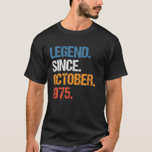 Legend Since October 1975 Vintage Birthday T-Shirt