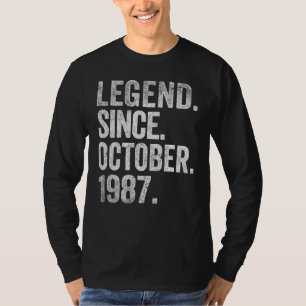 Legend Since October 1987 35 Years Old 35th Birthd T-Shirt