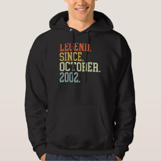 Legend Since October 2002 For Men Women October 20 Hoodie