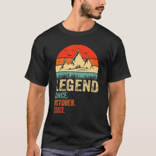 Legend Since October 2003 Retro 19 Years Old 19th  T-Shirt
