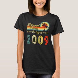 Legend Since October 2009 13 Years Old 13th Birthd T-Shirt