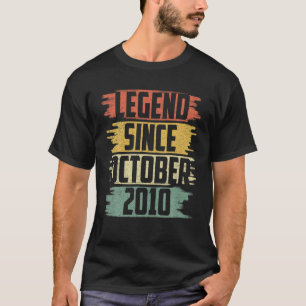 Legend Since October 2010 10 Year Old 10th Birthda T-Shirt